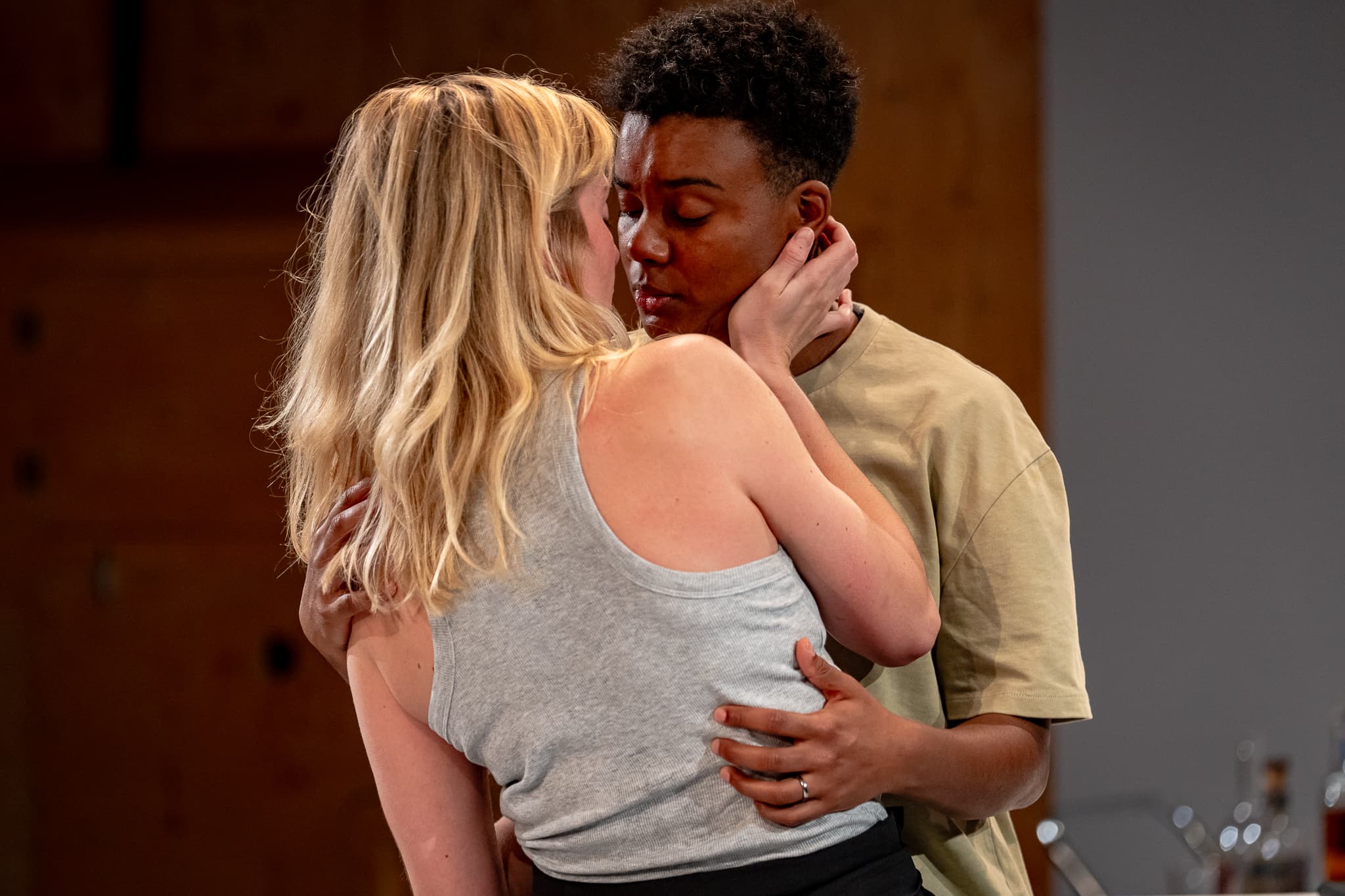 Two performers sharing an intimate moment