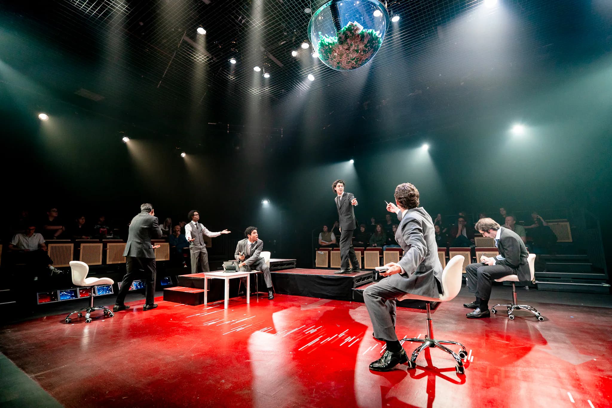 Enron at Milton Court Studio Theatre — production photograph 37 of 49