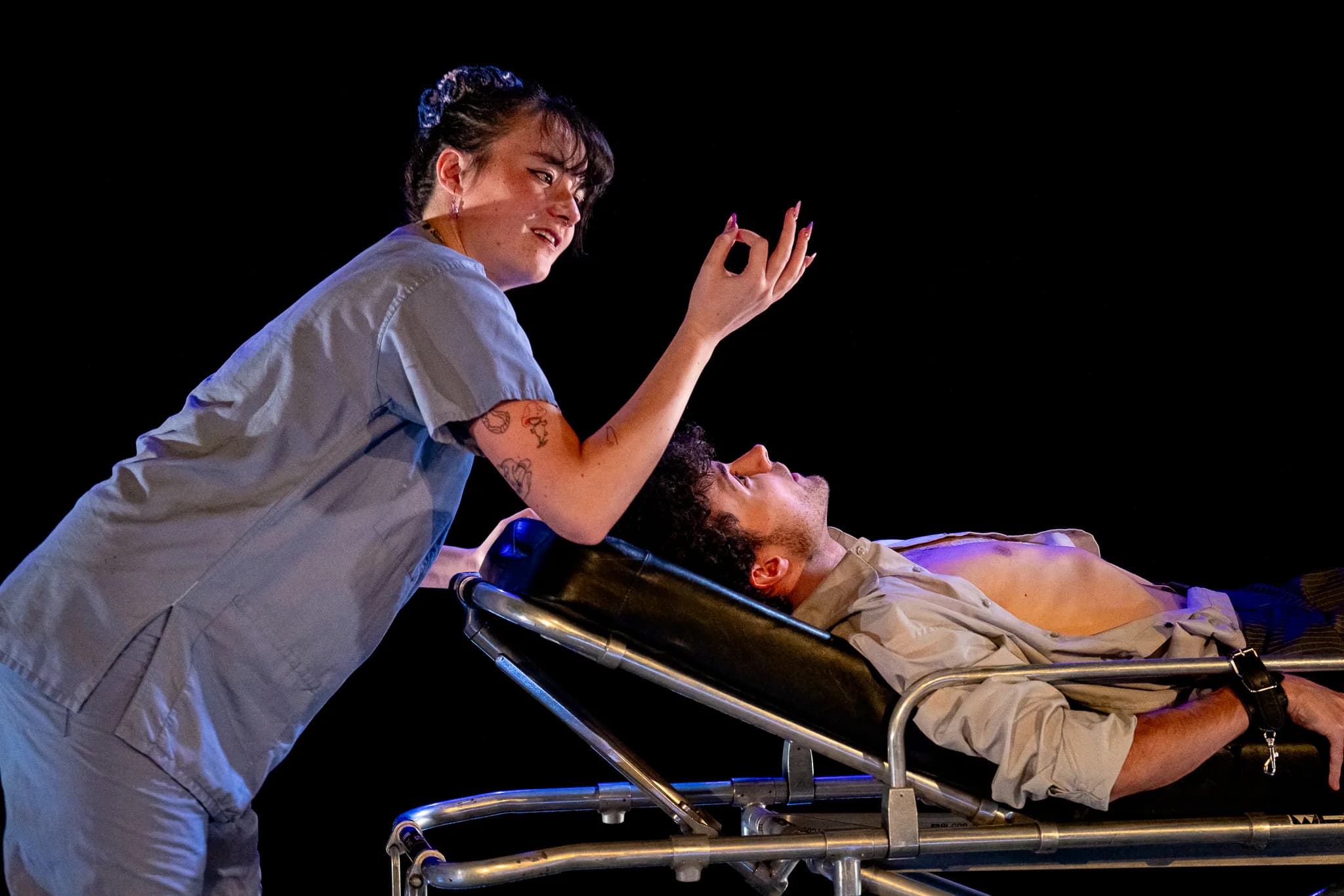 Fleas at Barn Theatre, Rose Bruford College, Sidcup — production photograph 28 of 40