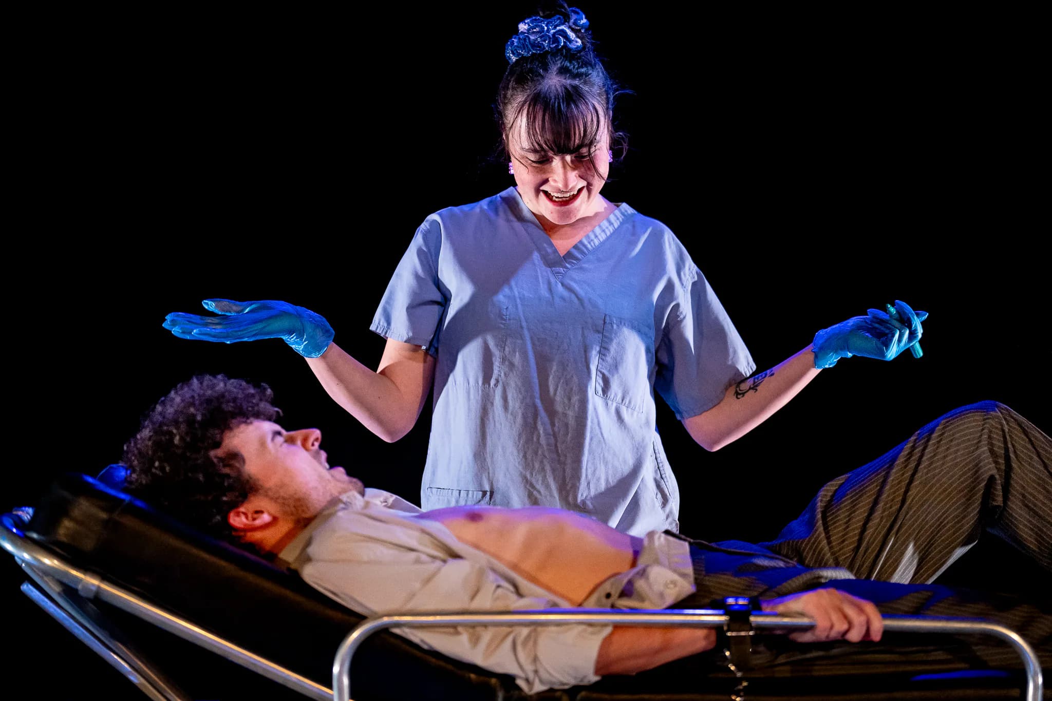 Fleas at Barn Theatre, Rose Bruford College, Sidcup — production photograph 30 of 40
